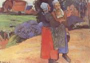 Paul Gauguin Breton Peasants (mk09) oil painting reproduction